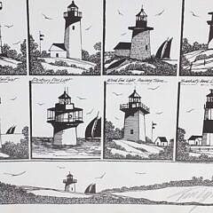 “Cape and Islands Lights” Lighthouse Poster, Ed. #944/2500