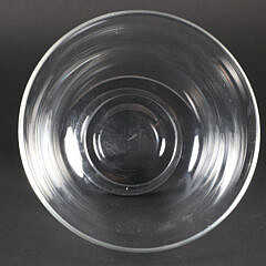 Signed Steuben Clear Glass Footed Revere Bowl