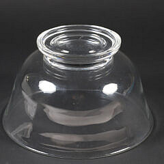 Signed Steuben Clear Glass Footed Revere Bowl