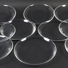 Set of 12 Signed Steuben Dinner Plates
