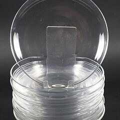 Set of 12 Signed Steuben Clear Glass Dinner Plates