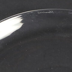 Set of 12 Signed Steuben Clear Glass Dinner Plates