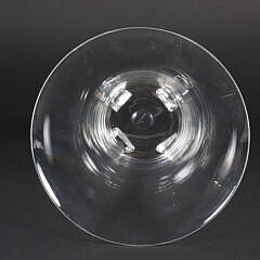 Signed Steuben Clear Glass Footed Bouquet Vase