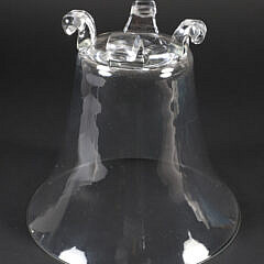 Signed Steuben Clear Glass Footed Bouquet Vase