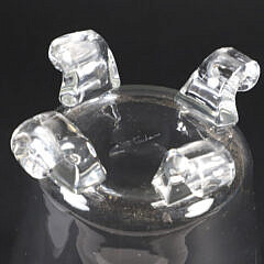 Signed Steuben Clear Glass Footed Bouquet Vase