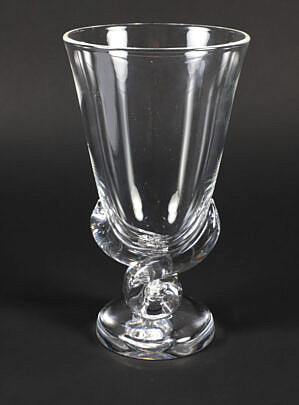 Signed Steuben Clear Glass Vase