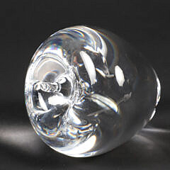 Signed Steuben Clear Glass Apple