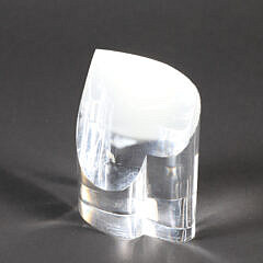 Signed Steuben Clear Glass Heart Form Paper Weight