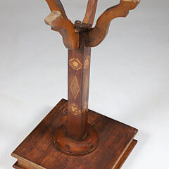 Late 19th Century Marquetry Inlaid Walnut Smoker’s Table