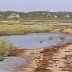 Sergio Roffo Oil on Board “Nantucket Inner Marsh”
