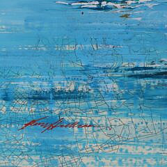 Kerry Hallam Acrylic on Long Island Chart