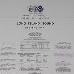 Kerry Hallam Acrylic on Long Island Chart