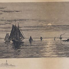 George L. Cowie Limited Edition Etching of Boston Light