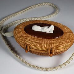Alan S.W. Reed “Streamer” Nantucket Shoulder Purse with Carved Mermaid, circa 2009.