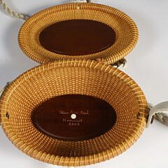 Alan S.W. Reed “Streamer” Nantucket Shoulder Purse with Carved Mermaid, circa 2009.