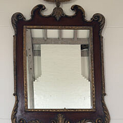 Chippendale Style Over-Sized Mirror with Gilt Surmounted Eagle and Carved Scrolls