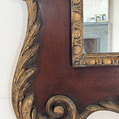Chippendale Style Over-Sized Mirror with Gilt Surmounted Eagle and Carved Scrolls