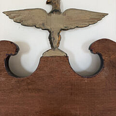 Chippendale Style Over-Sized Mirror with Gilt Surmounted Eagle and Carved Scrolls