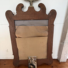 Chippendale Style Over-Sized Mirror with Gilt Surmounted Eagle and Carved Scrolls
