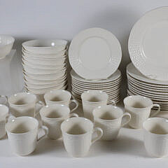 “Red Vanilla” Nantucket White Dinner Service