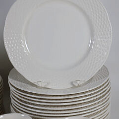 “Red Vanilla” Nantucket White Dinner Service