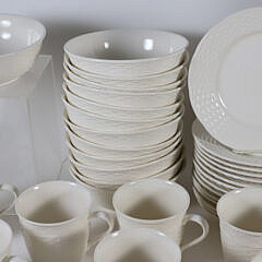 “Red Vanilla” Nantucket White Dinner Service