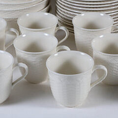 “Red Vanilla” Nantucket White Dinner Service