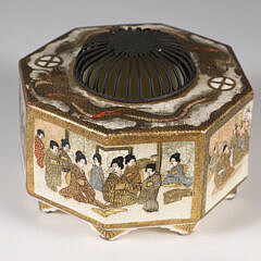 Antique Satsuma Octagonal Incense Burner