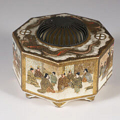 Antique Satsuma Octagonal Incense Burner