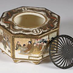 Antique Satsuma Octagonal Incense Burner