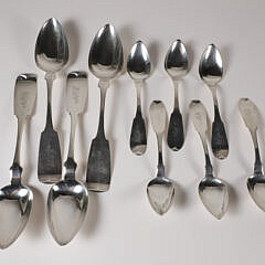 Group of Coin Silver Spoons