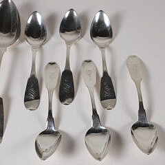 Group of Coin Silver Spoons