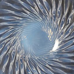 Large Rene Lalique Art Deco “Algues” (Seaweed) Platter