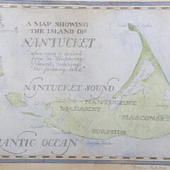 Brown Redstone Studios Print on Canvas “A Map Showing the Island of Nantucket”