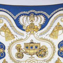 “Paperoles” Hermes Silk Scarf with Original Hermes Box