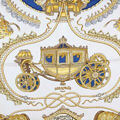 “Paperoles” Hermes Silk Scarf with Original Hermes Box