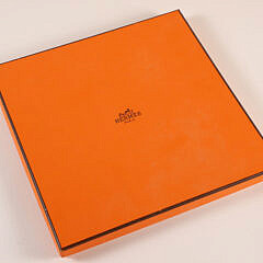 “Paperoles” Hermes Silk Scarf with Original Hermes Box