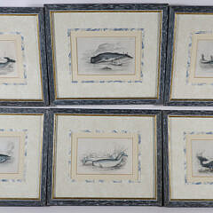 Set of Six Antique Whale Prints