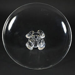 Large Signed Steuben Crystal Footed Compote