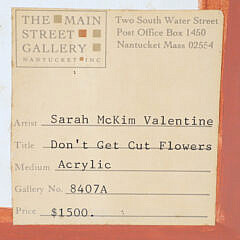 Sarah McKim Valentine Acrylic on Wood “Don’t Get Cut Flowers”