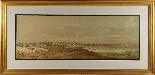 Wendell Macy Chromolithograph "1884 View of Nantucket