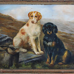Vintage Oil on Board “Two Spaniels”