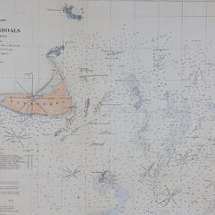 1854 Colored Preliminary Chart “Map of Nantucket Shoals Massachusetts”