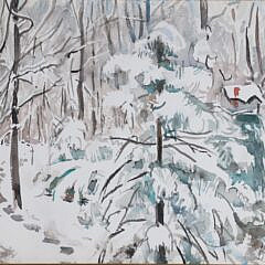 Martha Walter (American 1875-1976) Watercolor “Forest”