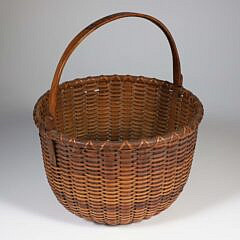 Roland Folger Round Open Swing Handle Nantucket Basket, circa 1860s
