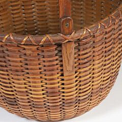 Roland Folger Round Open Swing Handle Nantucket Basket, circa 1860s