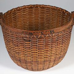 Roland Folger Round Open Swing Handle Nantucket Basket, circa 1860s