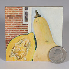 Sarah McKim Valentine Acrylic on Wood "Two Nieces in Boston"