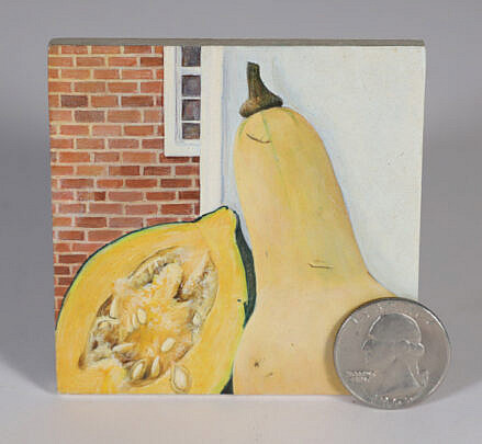 Sarah McKim Valentine Acrylic on Wood "Two Nieces in Boston"