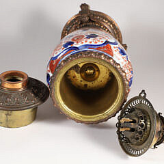 Antique Imari Kerosene Lamp, Hink’s Cupler #2
